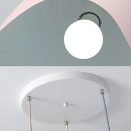 Luminária pendente criativa Macaron Luminária pendente de cabeça única