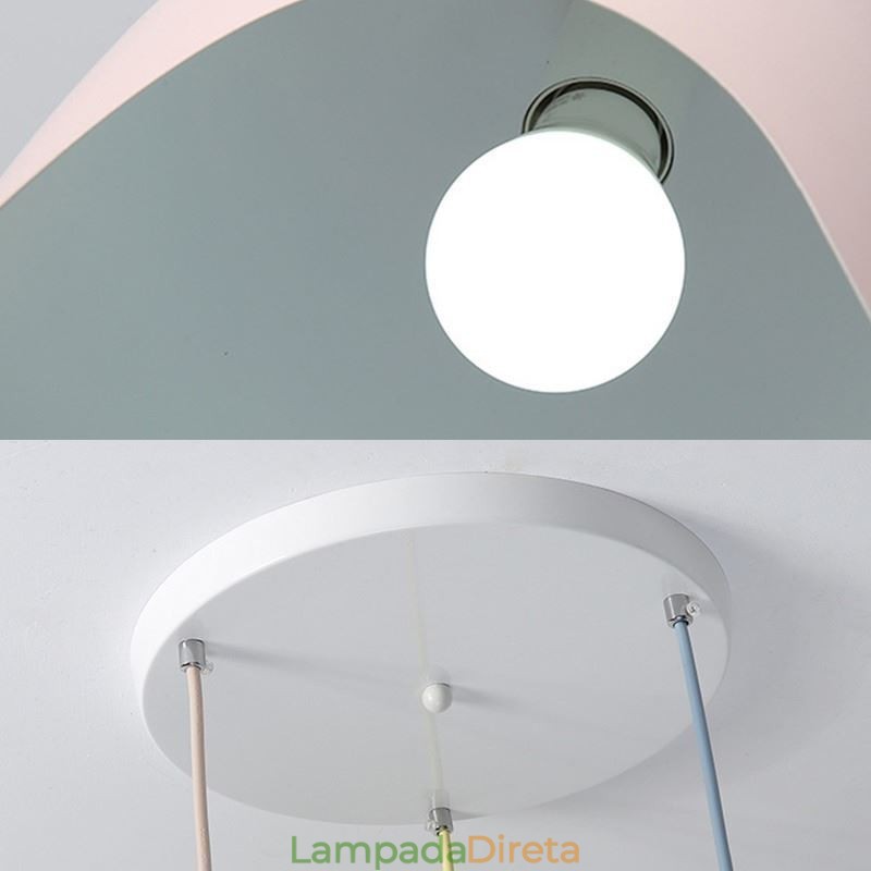 Luminária pendente criativa Macaron Luminária pendente de cabeça única