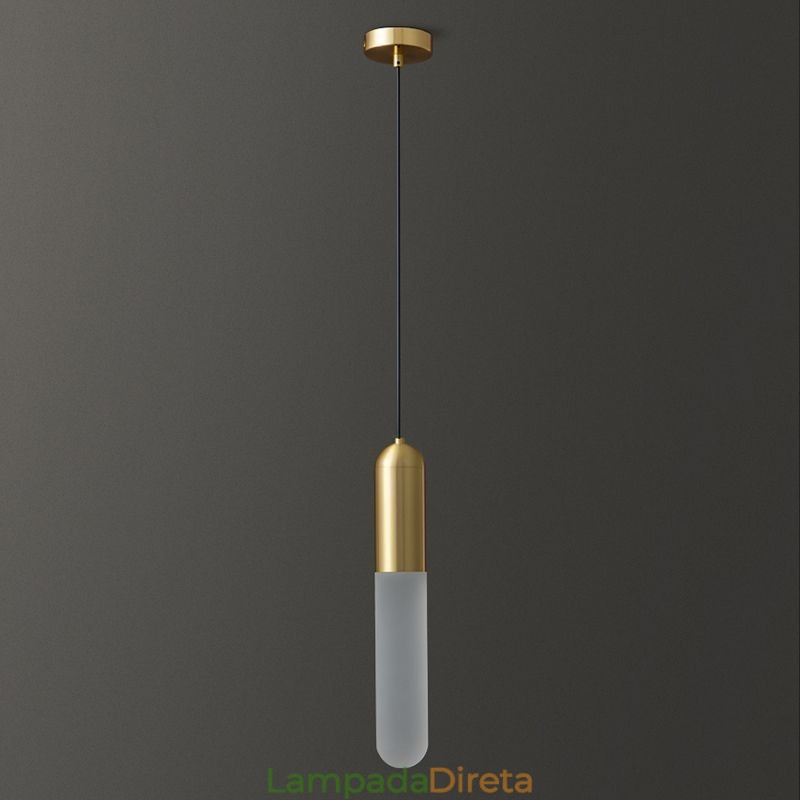 Luminária pendente fosca moderna Luminária pendente escovada