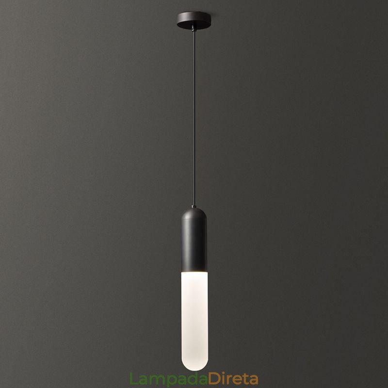 Luminária pendente fosca moderna Luminária pendente escovada
