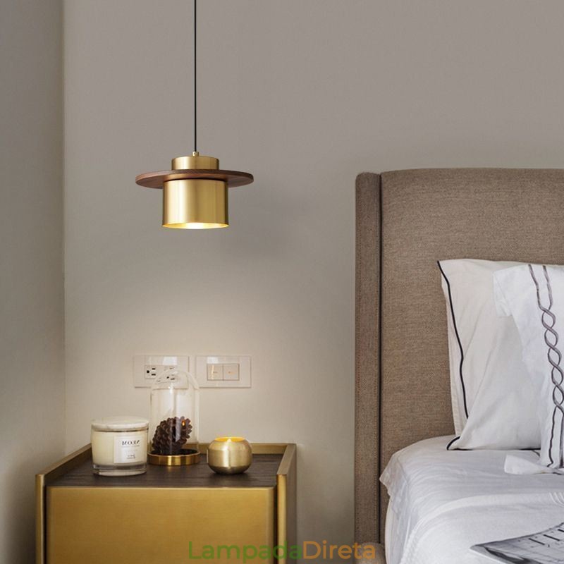 Luminária pendente moderna, uma luz, luminária pendente de latão, ilha de iluminação