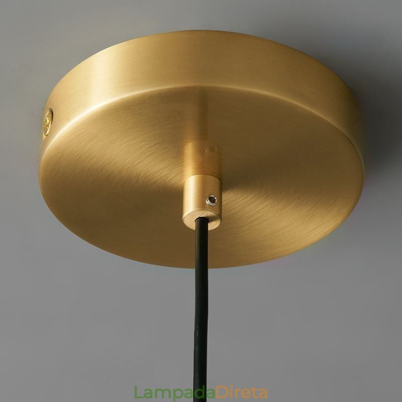 Luminária pendente moderna, uma luz, luminária pendente de latão, ilha de iluminação