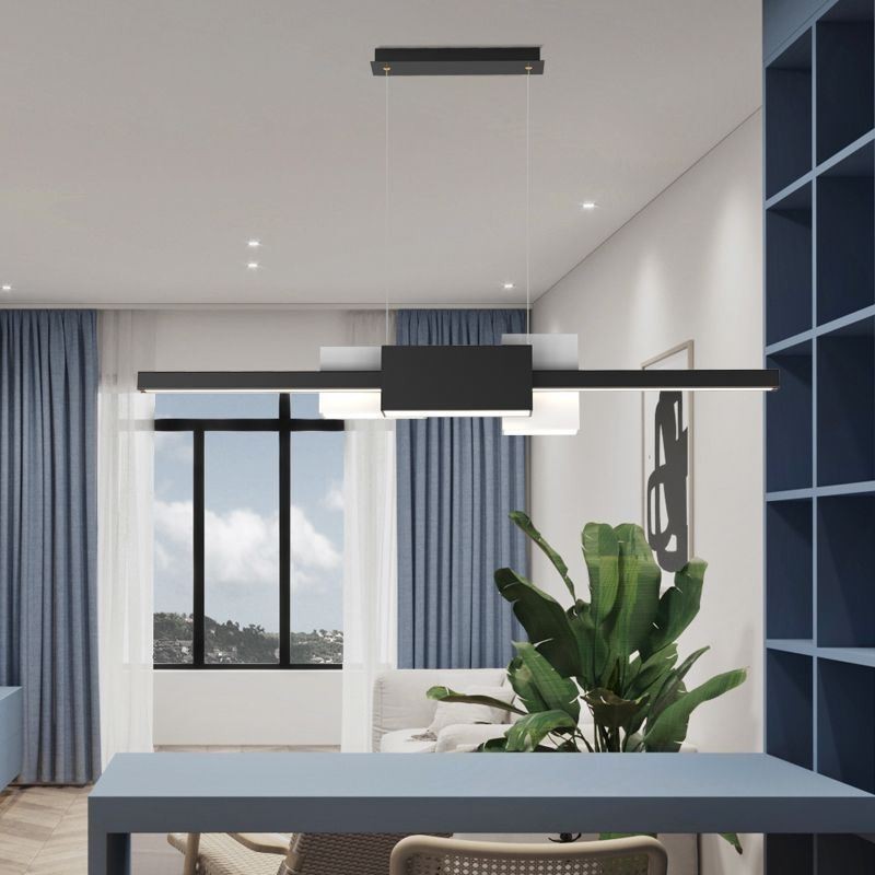 Luminária pendente minimalista de tira moderna e criativa