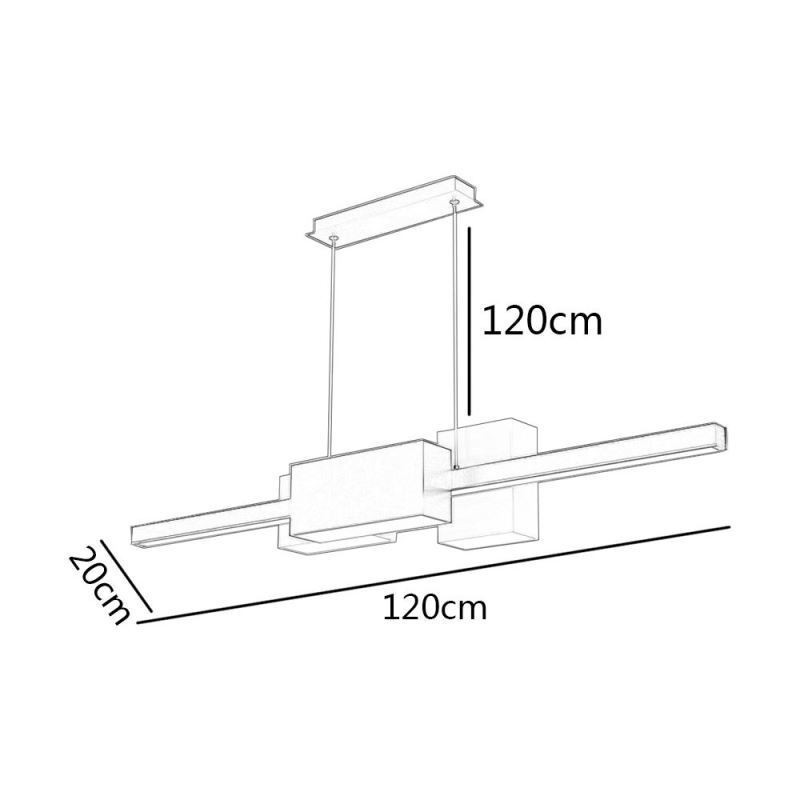 Luminária pendente minimalista de tira moderna e criativa