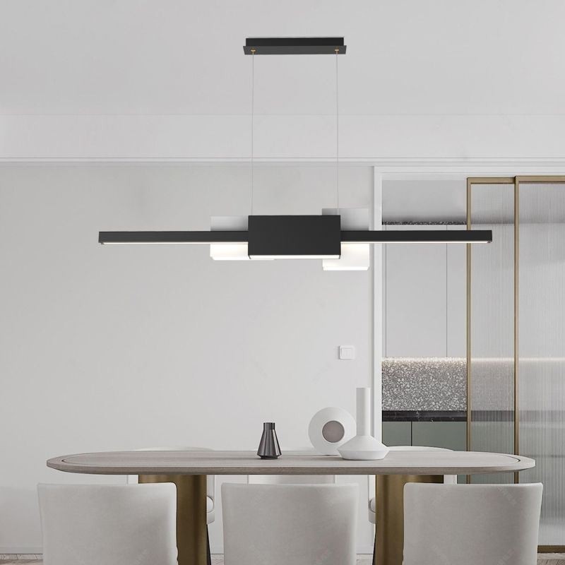 Luminária pendente minimalista de tira moderna e criativa