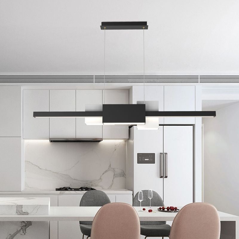 Luminária pendente minimalista de tira moderna e criativa