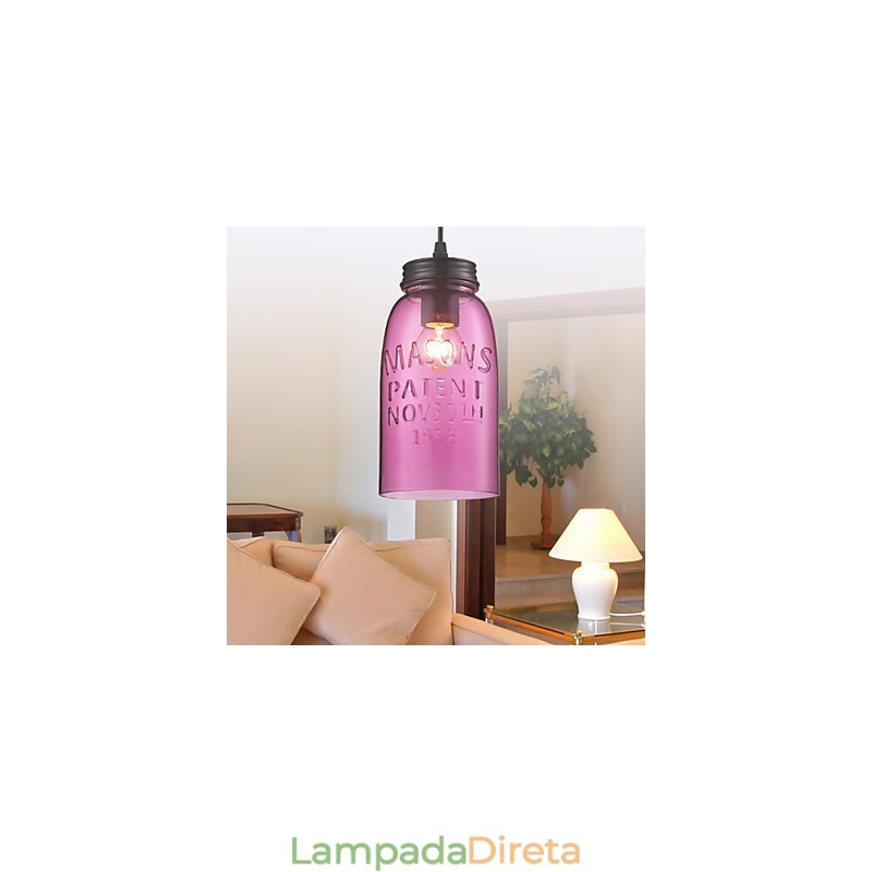 1 Luminária pendente de vidro moderna com design de bolha transparente