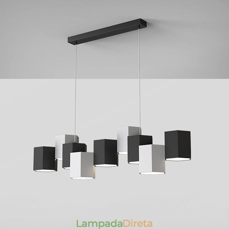 Luminária pendente hexagonal moderna, luminária criativa combinada