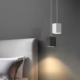 Luminária pendente hexagonal moderna, luminária suspensa simples
