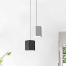 Luminária pendente hexagonal moderna, luminária suspensa simples
