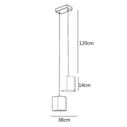 Luminária pendente hexagonal moderna, luminária suspensa simples