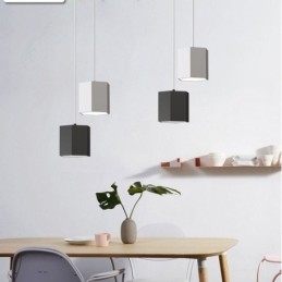 Luminária pendente hexagonal moderna, luminária suspensa simples
