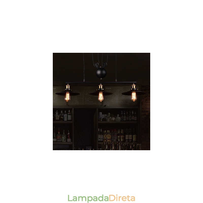 Lustre de metal estilo mini contemporâneo moderno