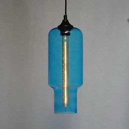 Luminária pendente de vidro moderna com design de bolha marrom