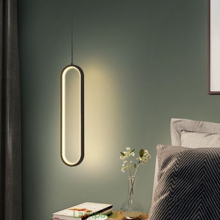 Luminária pendente moderna, minimalista, oval, pendente Luminária pendente moderna, minimalista, oval, pendente