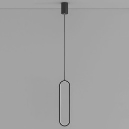 Luminária pendente moderna, minimalista, oval, pendente