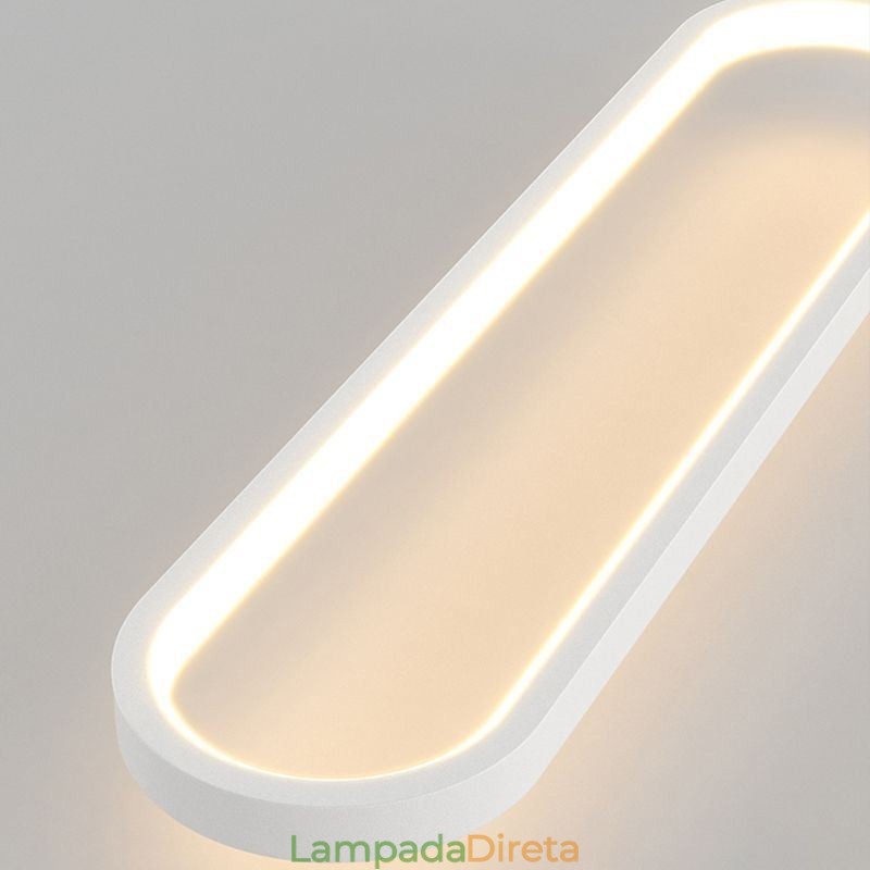 Luminária pendente moderna, minimalista, oval, pendente