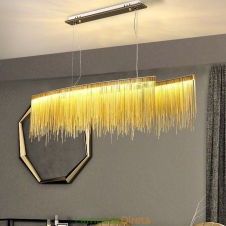 Luminária pendente moderna criativa com borla para café Luminária pendente moderna criativa com borla para café