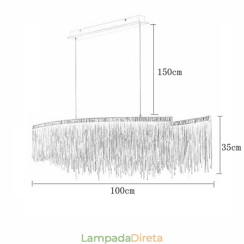 Luminária pendente moderna criativa com borla para café