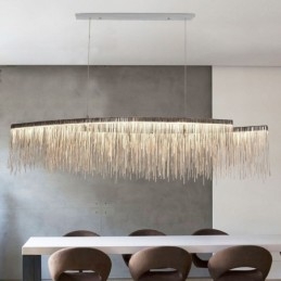 Luminária pendente moderna criativa com borla para café