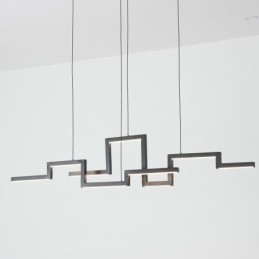 Lustre moderno de acrílico preto com pingente de luz