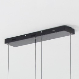 Lustre moderno de acrílico preto com pingente de luz