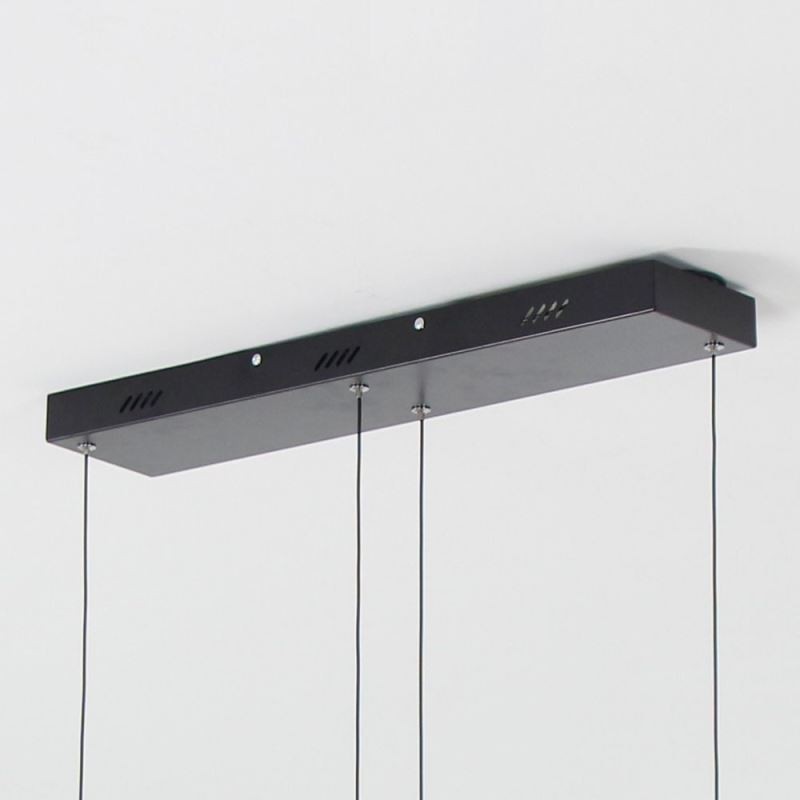 Lustre moderno de acrílico preto com pingente de luz