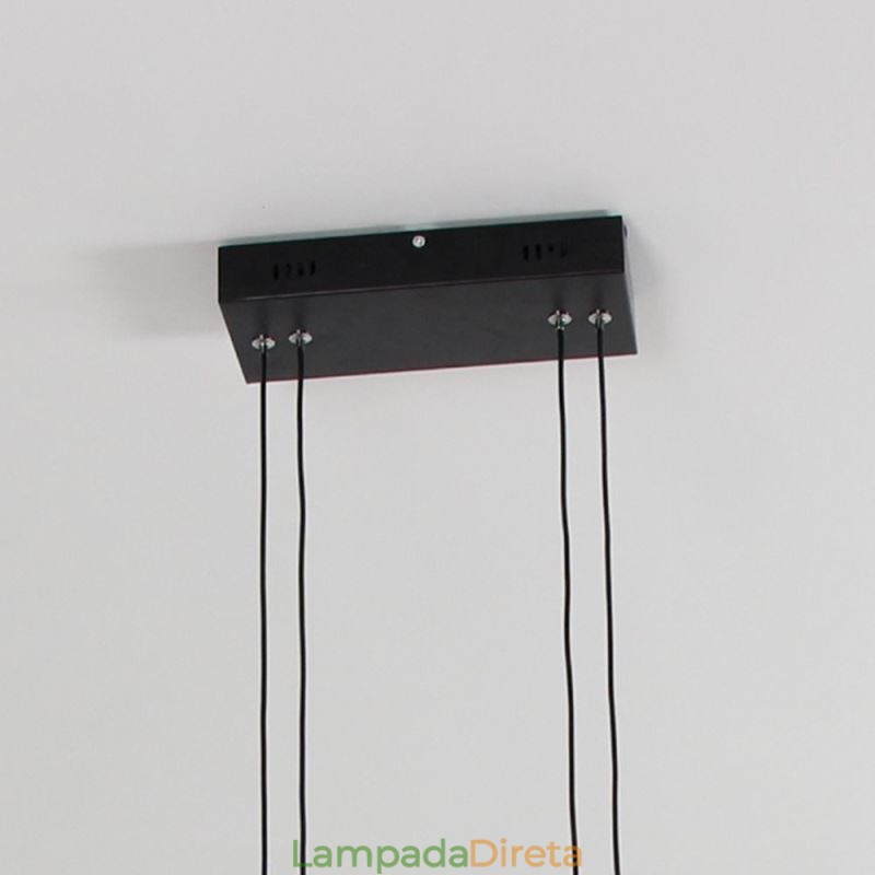 Lustre moderno com pingente de moldura em acrílico preto