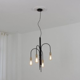 Lustre de ferro moderno, luminária pendente de ferro simples