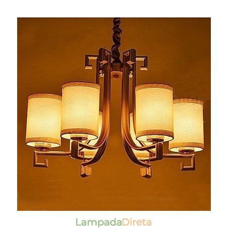 Lustre de estilo chinês Ferro Cobre Imitação Lâmpadas de Ar Lustre de estilo chinês Ferro Cobre Imitação Lâmpadas de Ar