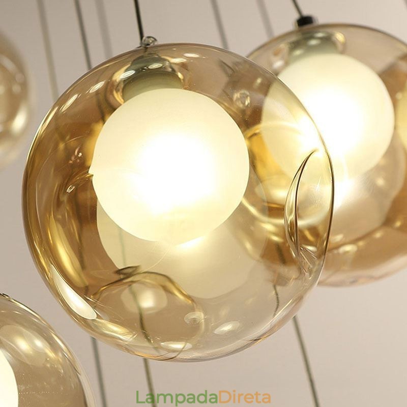 Lustre moderno de cristal com pingente de bola de cristal colorido (estilo colorido, entre em contato conosco)