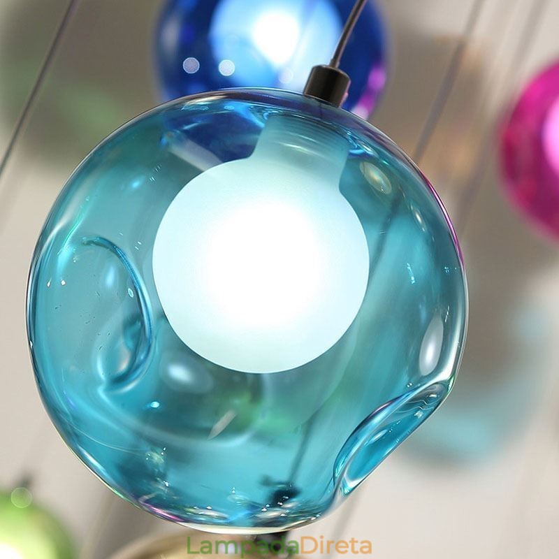 Lustre moderno de cristal com pingente de bola de cristal colorido (estilo colorido, entre em contato conosco)