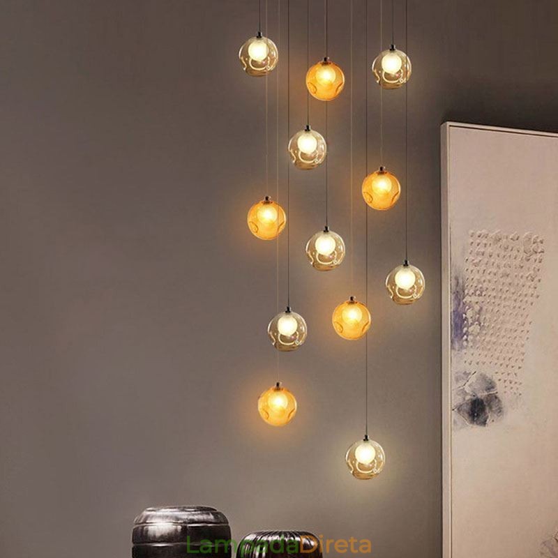 Lustre moderno de cristal com pingente de bola de cristal colorido (estilo colorido, entre em contato conosco)