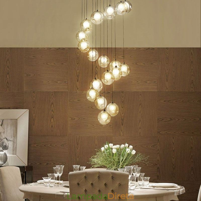Lustre moderno de cristal com pingente de bola de cristal colorido (estilo colorido, entre em contato conosco)