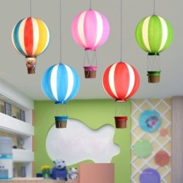 Luminária pendente colorida de balão de ar quente em acrílico para decoração