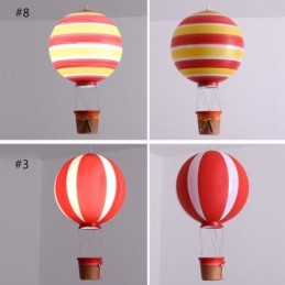 Luminária pendente colorida de balão de ar quente em acrílico para decoração