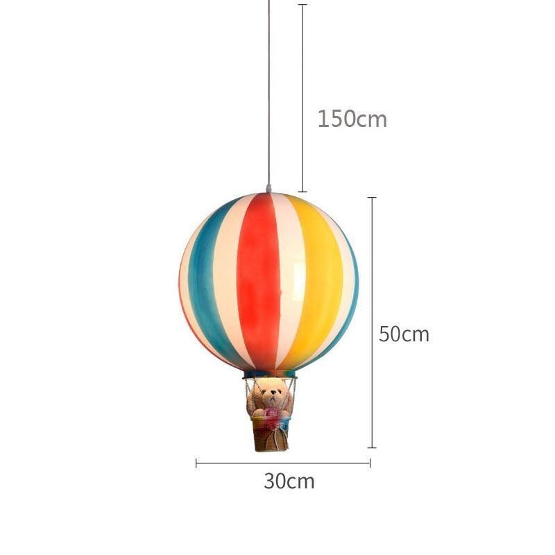 Luminária pendente colorida de balão de ar quente em acrílico para decoração