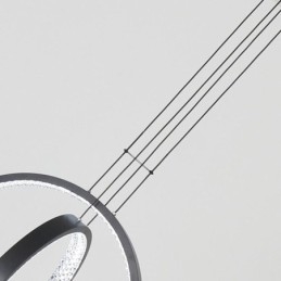 Lustre moderno 2 anéis pingente iluminação jantar