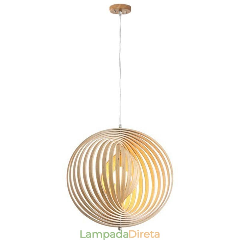 Lustre moderno de bola redonda luminária pendente de tília
