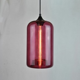 Pendente de design de garrafa 1 luz minimalista pintura de ferro