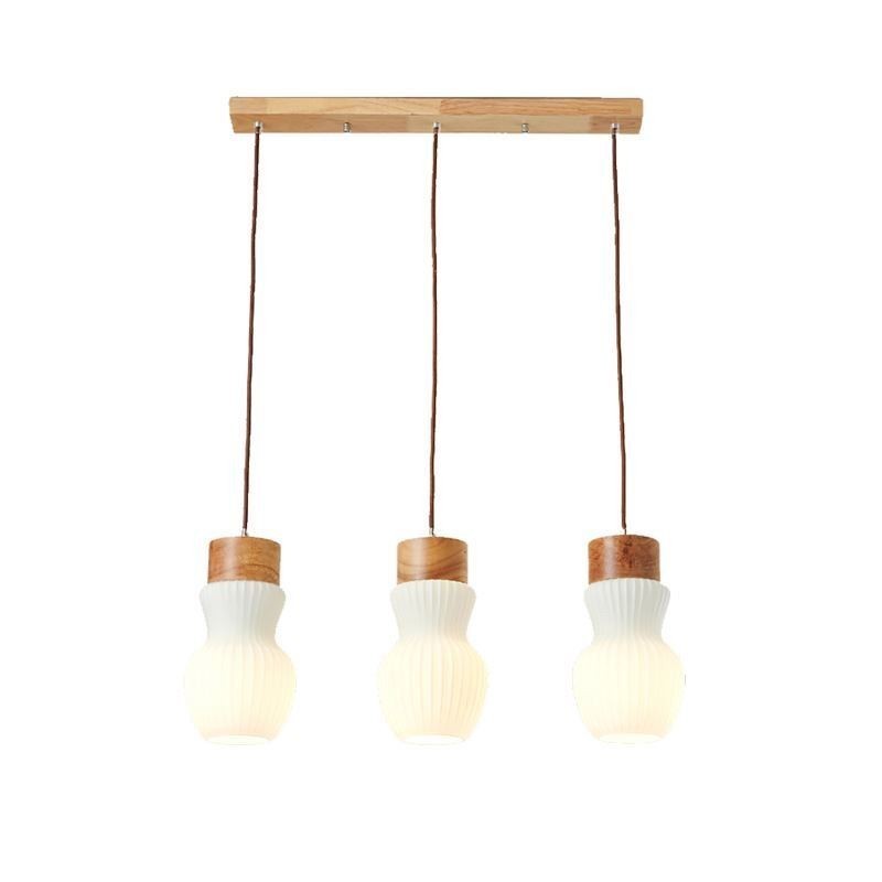 Luminária pendente de vidro japonesa, decoração criativa, luz suspensa