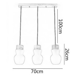 Luminária pendente de vidro japonesa, decoração criativa, luz suspensa