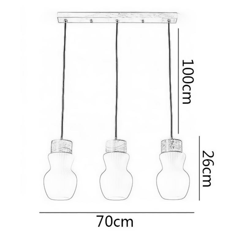 Luminária pendente de vidro japonesa, decoração criativa, luz suspensa