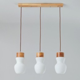 Luminária pendente de vidro japonesa, decoração criativa, luz suspensa