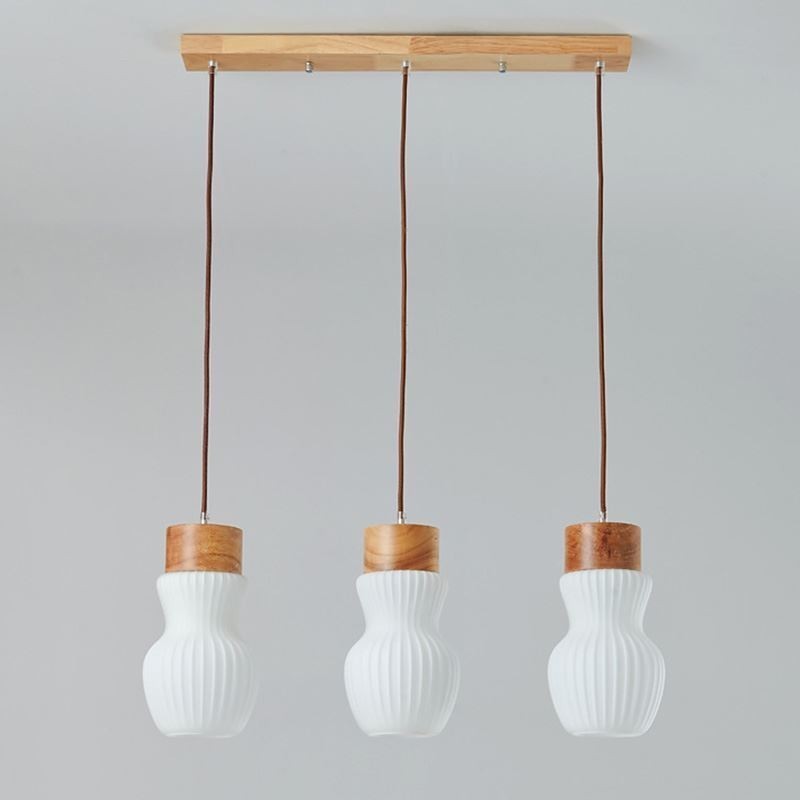 Luminária pendente de vidro japonesa, decoração criativa, luz suspensa