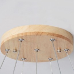 Lustre de madeira japonês Molecule Pendant Light