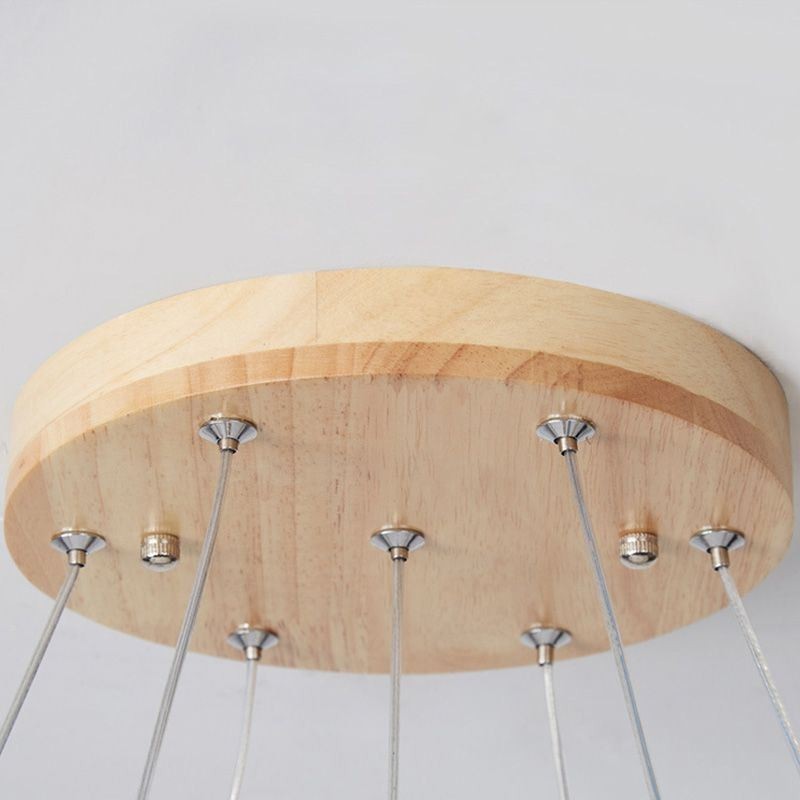 Lustre de madeira japonês Molecule Pendant Light