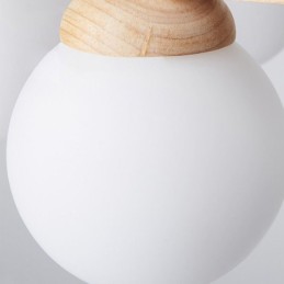 Lustre de madeira japonês Molecule Pendant Light