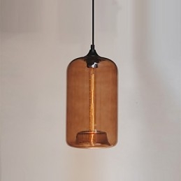 Pendente de design de garrafa 1 luz minimalista pintura de ferro
