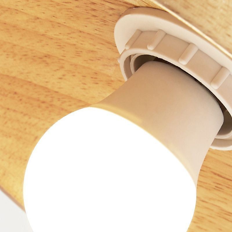 Luz pendente de madeira japonesa Chapéu Luz suspensa